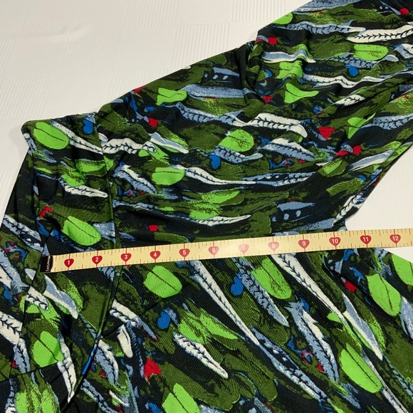 Yelete Wide Leg Colorful Green Pants - Medium - Picture 3 of 8